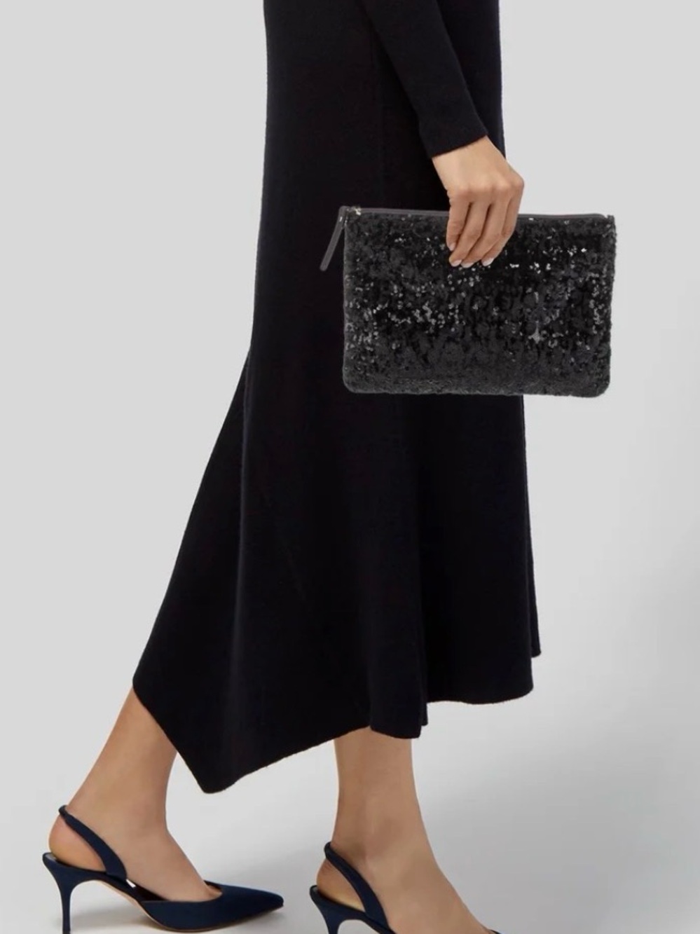 Kate Spade black sequin clutch bag. EUC - Picture 4 of 9